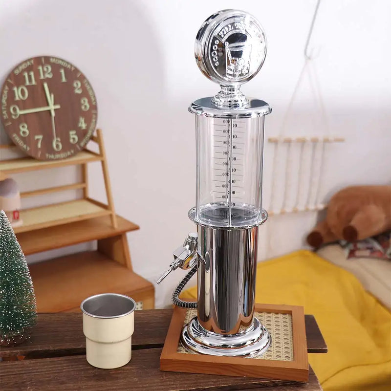 Dispensador de vino de una bomba para bar, estilo retro, recipiente para bebidas resistente a caídas, torre de cerveza de plástico de 900 ml para fiestas