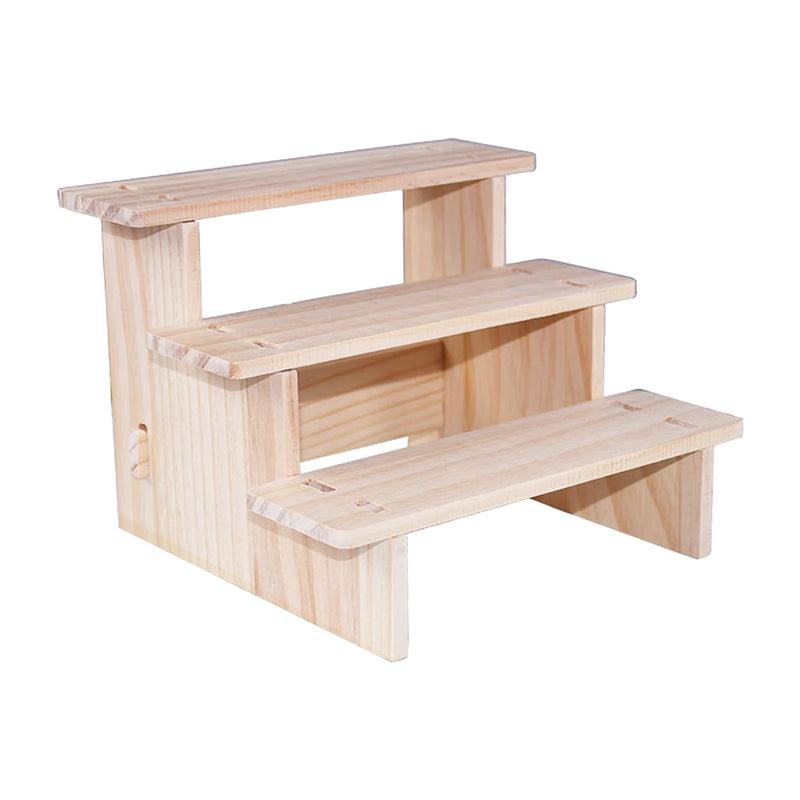 Estante organizador expositor de madera, soporte rectangular de madera para postres, pasteles, joyas y artículos de colección