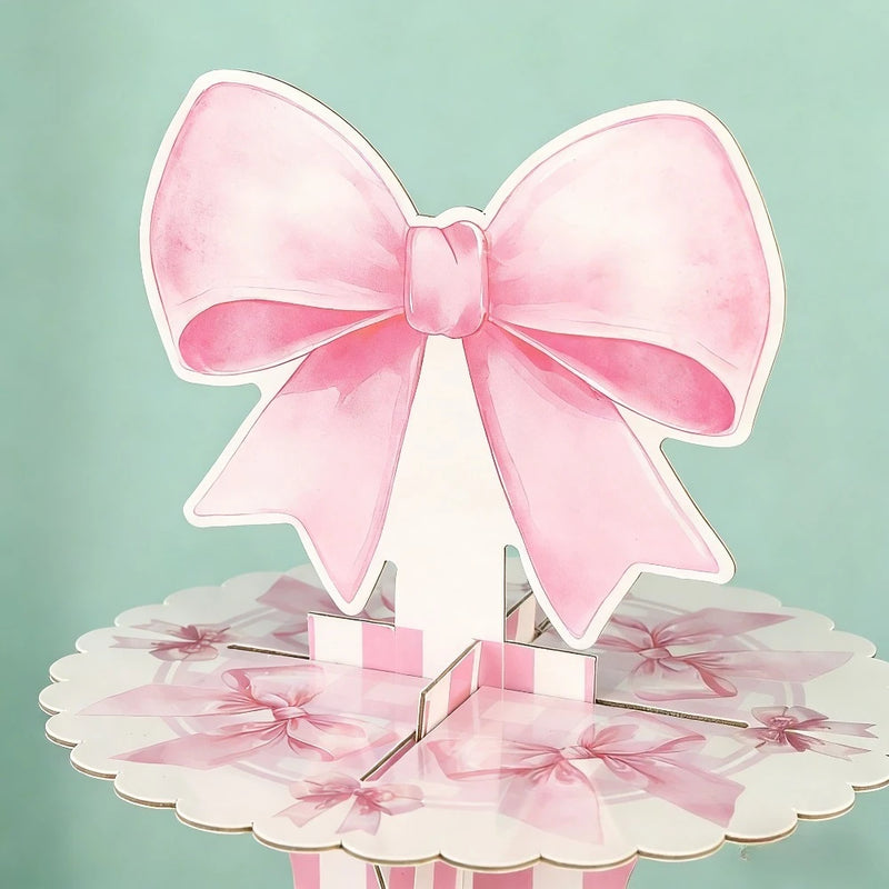 Présentoir Cupcake Nœud Carton