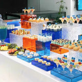 Présentoir Buffet Acrylique Ondulé Set 8 Pièces – agencement table de réception festive