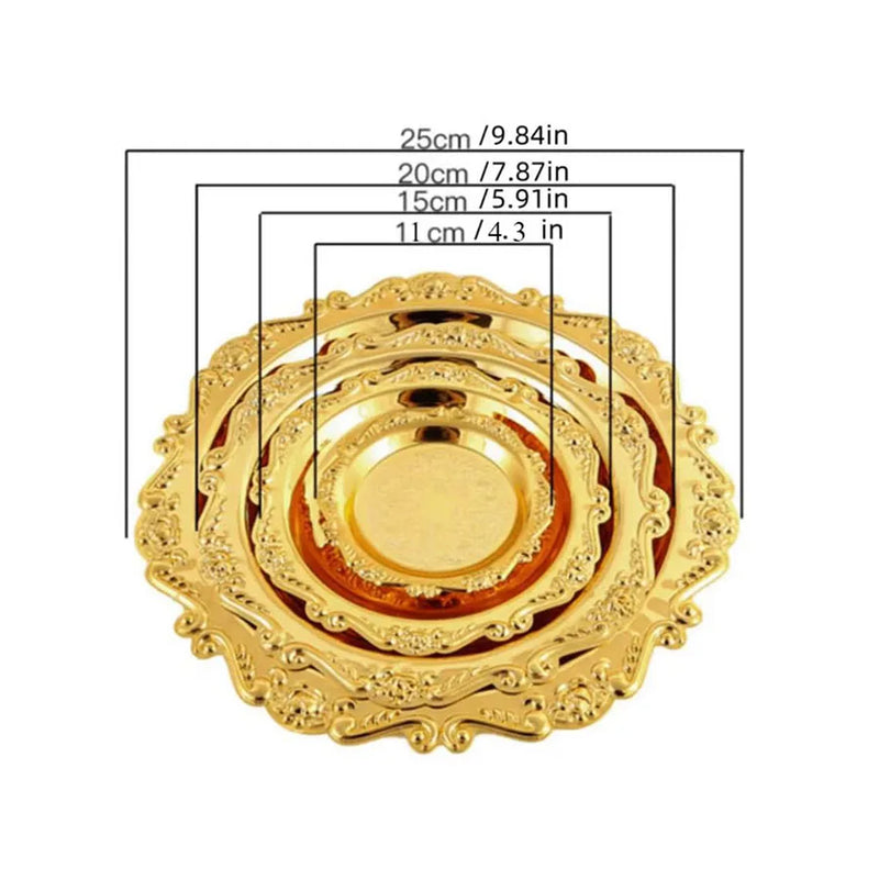 Lot 4 Plateaux Gâteaux Métal
