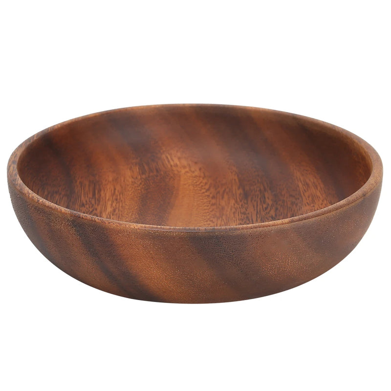 Cuencos de madera para servir, plato de aperitivos de madera, frutero, ensaladera, cuenco para sopa, cuenco de madera para sopa, accesorios de cocina para el hogar y cafeterías