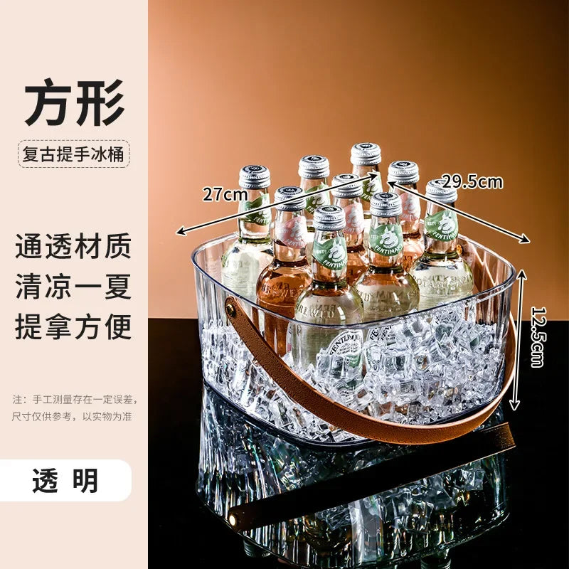 Seau à Glace Transparent Bar Portable