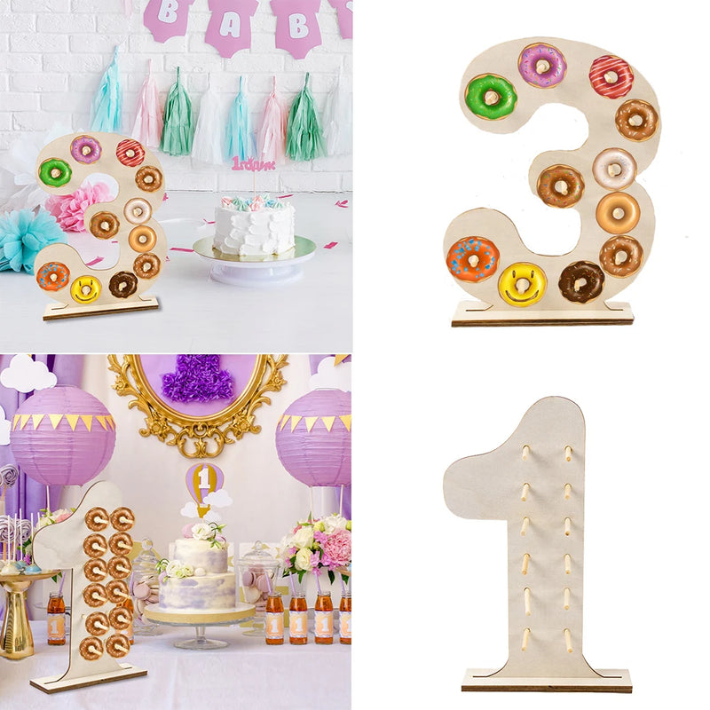 Mur de Donuts Chiffre Décoratif