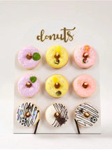 Présentoir Bois 9 Trous Donuts