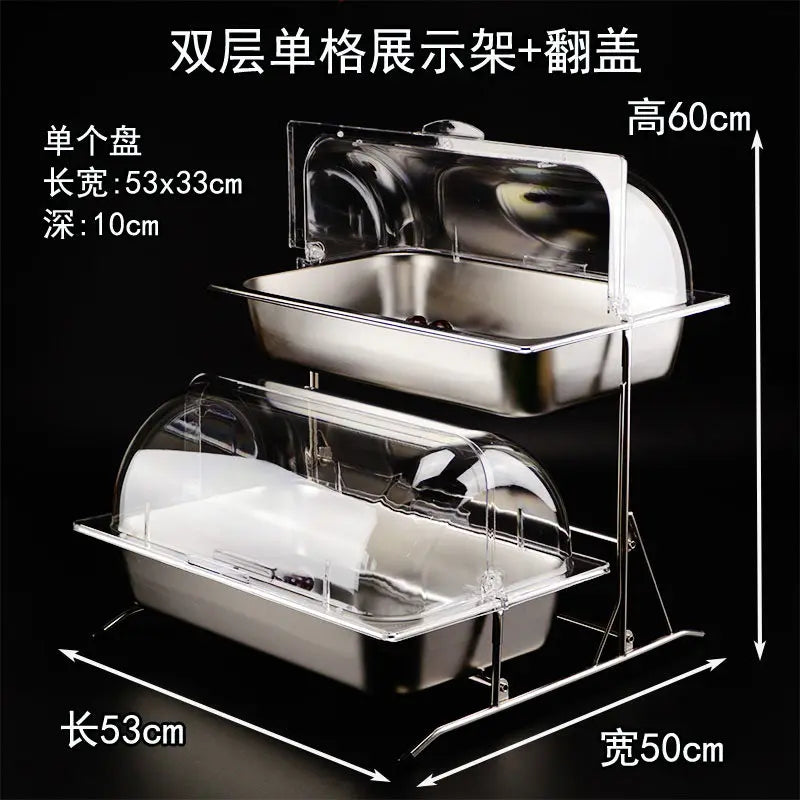 Présentoir Buffet Inox Multi-Compartiments Hôtel