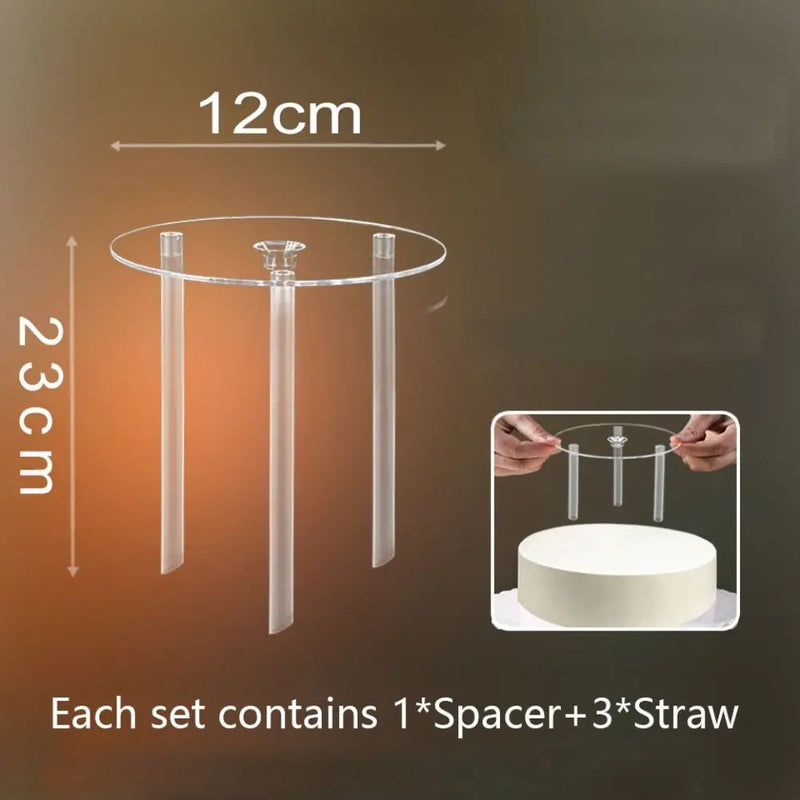 Support Gâteau Rond Plastique Transparent