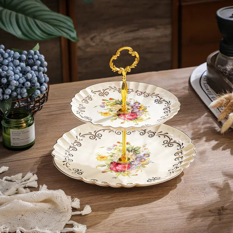 Présentoir Céramique Floral Anglais