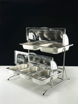 Présentoir Buffet Inox Multi-Compartiments Hôtel