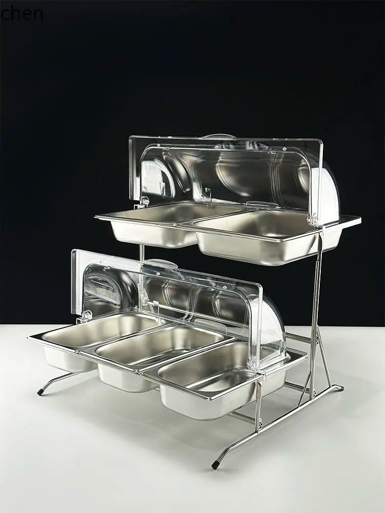 Présentoir Buffet Inox Multi-Compartiments Hôtel