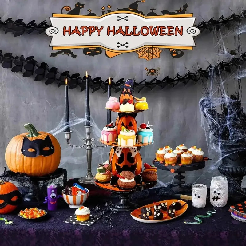 Présentoir Cupcakes Carton Halloween Fête