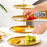 Présentoir Gâteaux Inox Doré Argenté