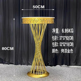 Colonne Cylindre Métal Doré Mariage