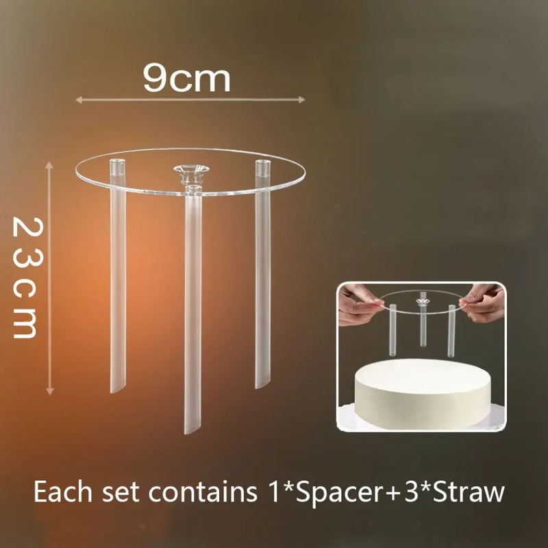 Support Gâteau Rond Plastique Transparent