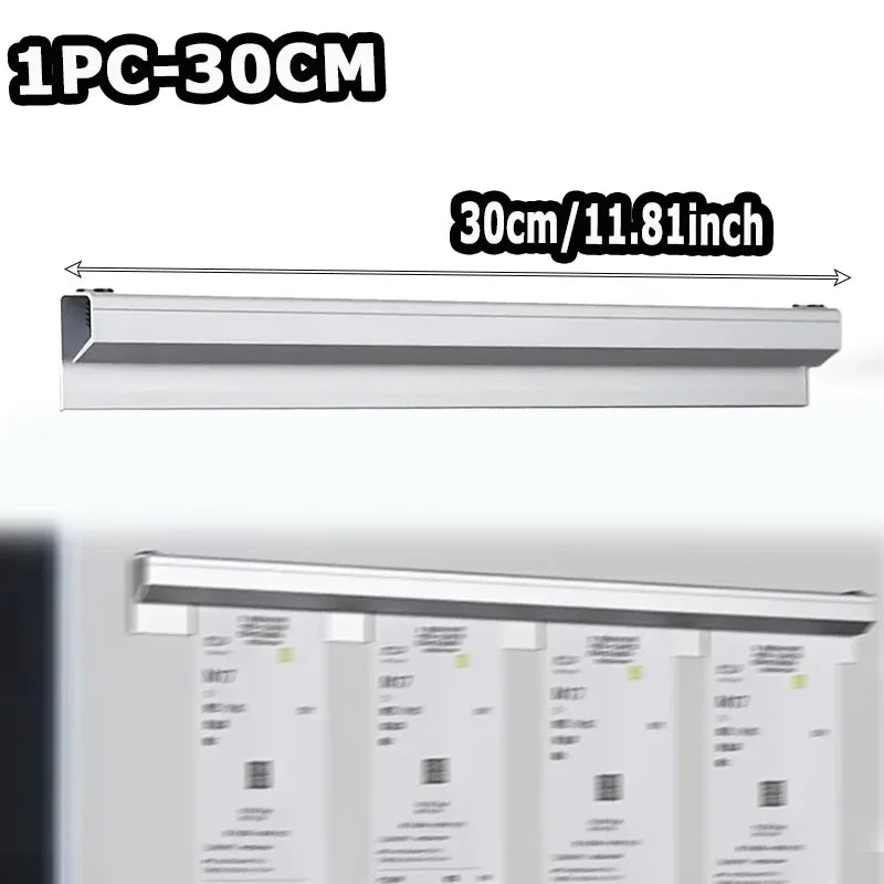 Portamenús de aleación de aluminio para pared de restaurante de 20/30/50 cm para comida para llevar - Ajustable a izquierda y derecha, fácil de instalar