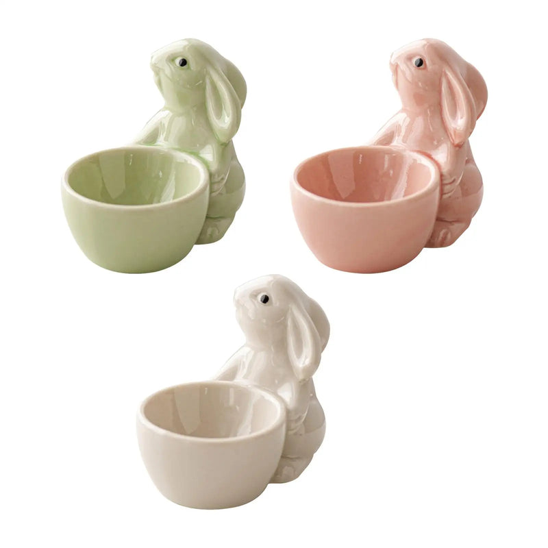 Soporte para huevos, decoración de mesa, utensilios de cocina, comida, decoración del hogar, desayuno para huevos duros, soporte para huevos de conejito de Pascua, huevera