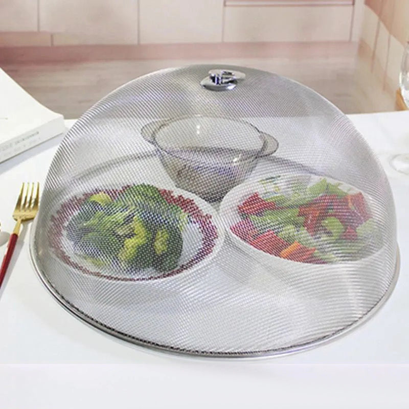 Tienda de campaña para comida de acero inoxidable, domo para alimentos duradero, reutilizable y versátil, cubierta de alimentos para comer en la playa, el parque o de camping