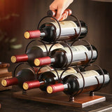 Présentoir Bouteilles Vin Bois Métal