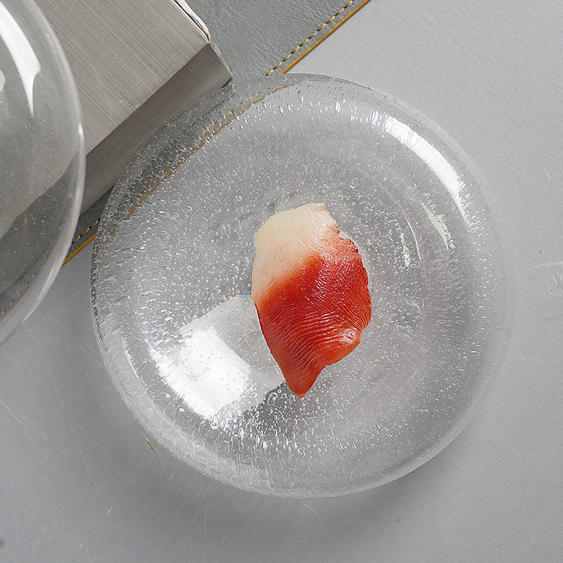 Plato de postre de doble acristalamiento estilo francés para comida occidental, plato de ensalada, postre o plato frío para restaurantes de alta gama, vajilla de cocina