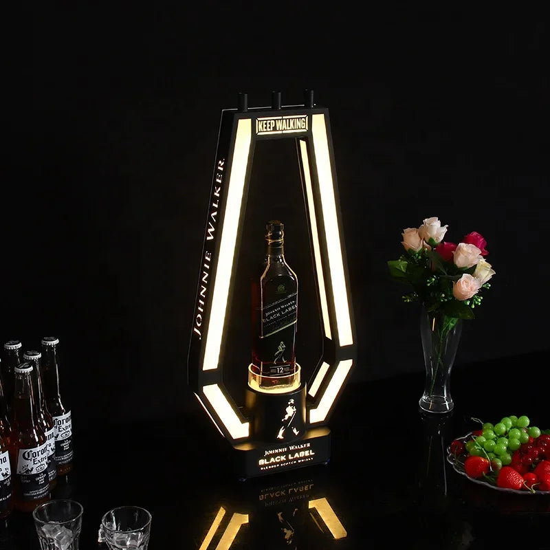 Présentoir Bouteille Whisky LED Métal