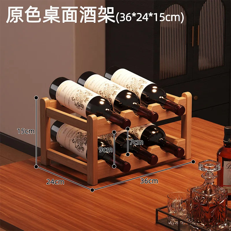Botellero de vino de lujo para mesa, soporte para botellas de vino, organizador de almacenamiento para el hogar, cocina, barra, encimera, expositor de vino