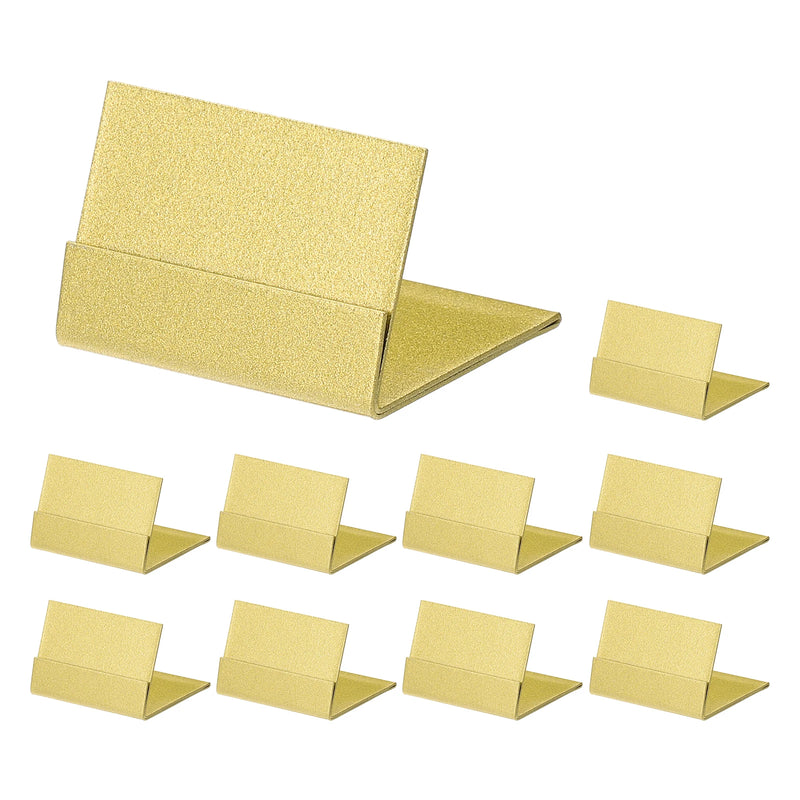 10/20 piezas Soporte para tarjetas de lugar de 1.4 pulgadas, soporte de metal en forma de L para letreros de mesa, soportes para números de mesa, soportes para tarjetas de nombre para exhibición de fotos y menús