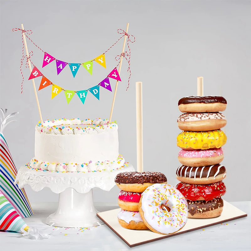 Présentoir Donuts Bois Mariage Champêtre