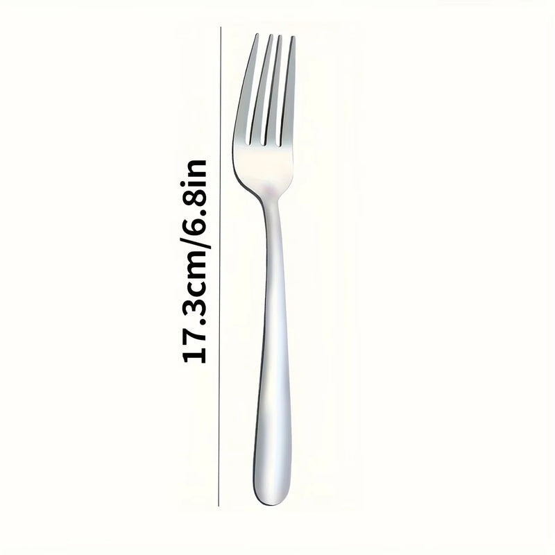 Juego de 12/24/36 tenedores de acero inoxidable, tenedores para carne y para ensalada de frutas, perfectos para frutas, ensaladas y postres.