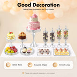 Présentoir Gâteau Argenté 11 Pièces Mariage Étagé – scénographie buffet et art culinaire