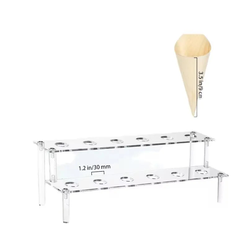 Plateau Cornets à Glace Acrylique Mariage