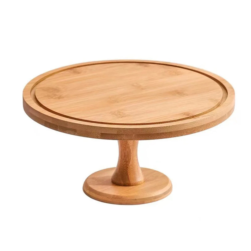 Présentoir Gâteau Bois Cloche Verre