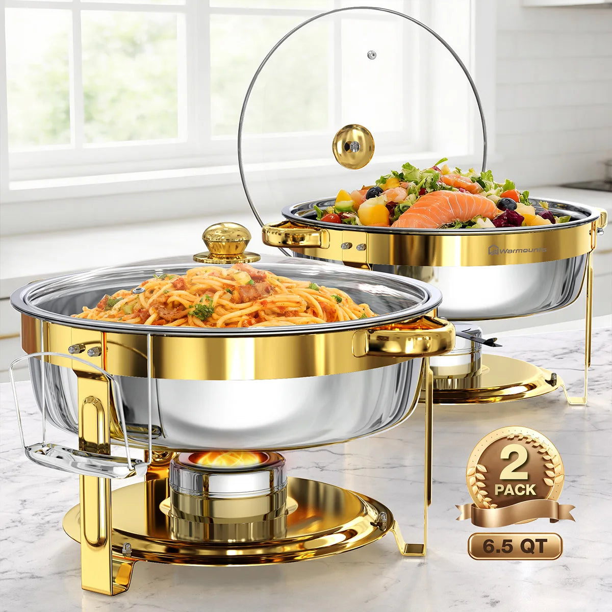 Chauffe-Plat Inox 6.5QT Buffet Traiteur Événement