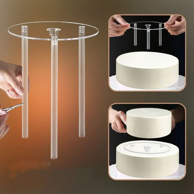 Support Gâteau Rond Plastique Transparent