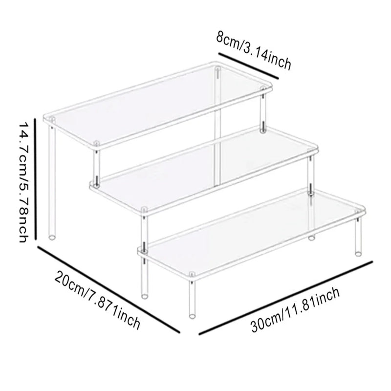 Présentoir Gâteau Acrylique Transparent à Étages