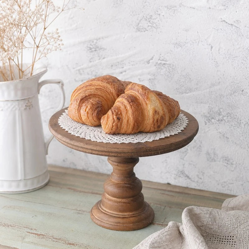 Présentoir Gâteau Bois Rustique Détachable
