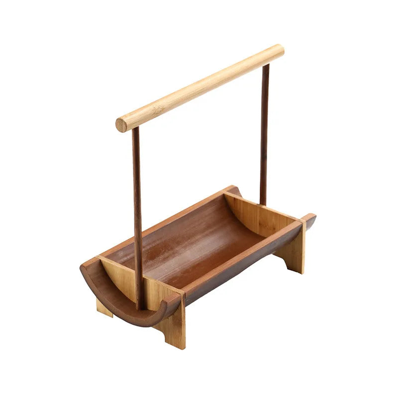 Corbeille Bambou Présentoir Buffet Portable
