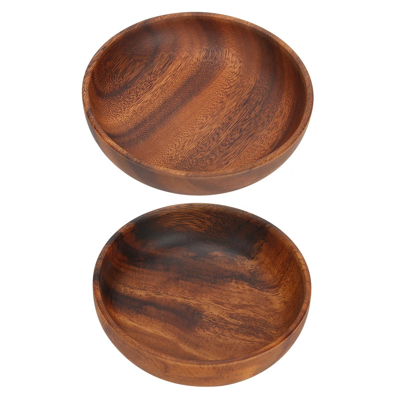 Cuencos de madera para servir, plato de aperitivos de madera, frutero, ensaladera, cuenco para sopa, cuenco de madera para sopa, accesorios de cocina para el hogar y cafeterías
