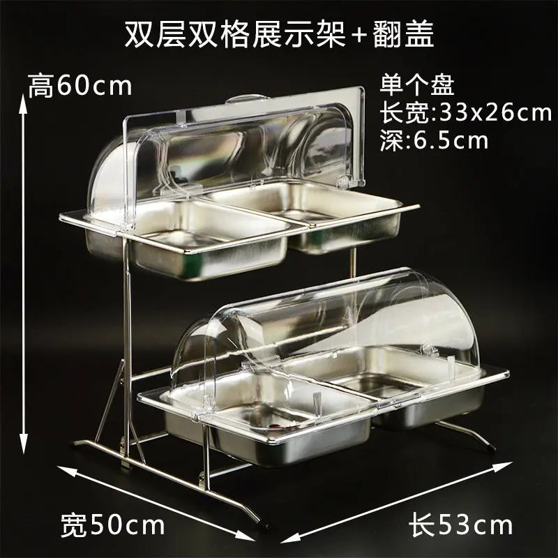 Présentoir Buffet Inox Multi-Compartiments Hôtel