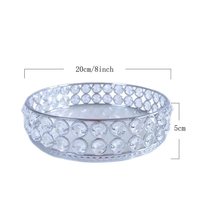 Présentoir Gâteau Miroir Doré et Argenté