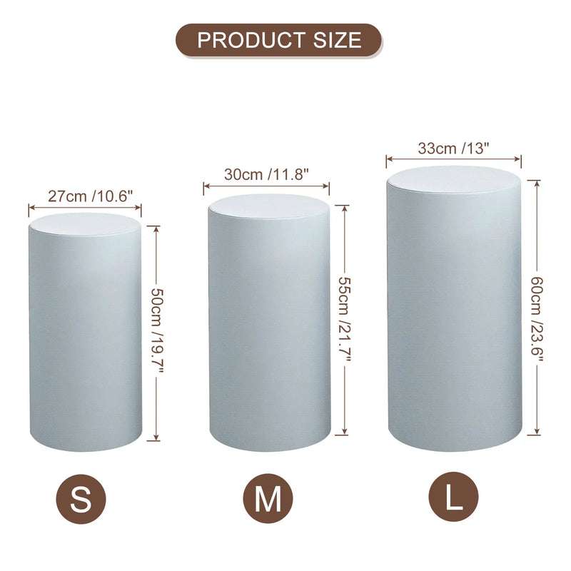 Funda elástica para pedestal de 3/5 piezas, cubierta para cilindro, funda de licra para soporte de cilindro para decoración de cumpleaños y bodas