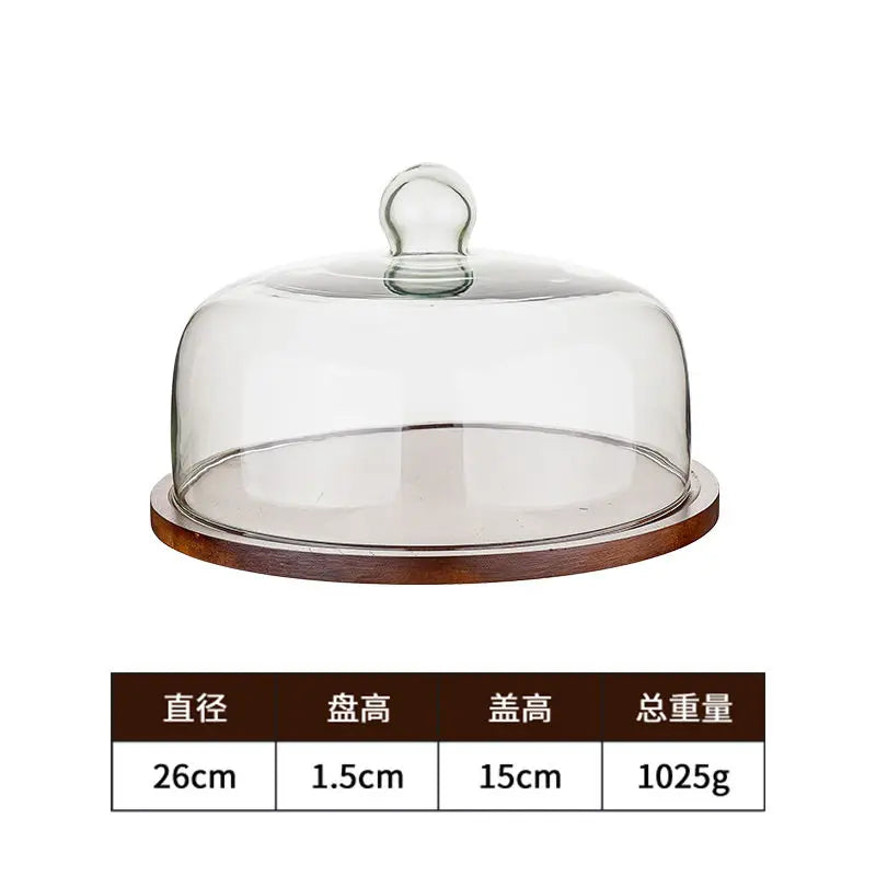 Cloche à Gâteau en Verre Transparent