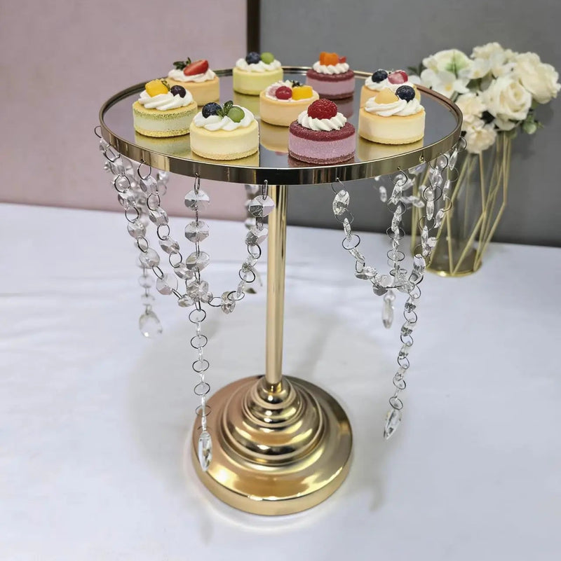 Présentoir Gâteau Cristal Doré – présentation candy bar et sweet table