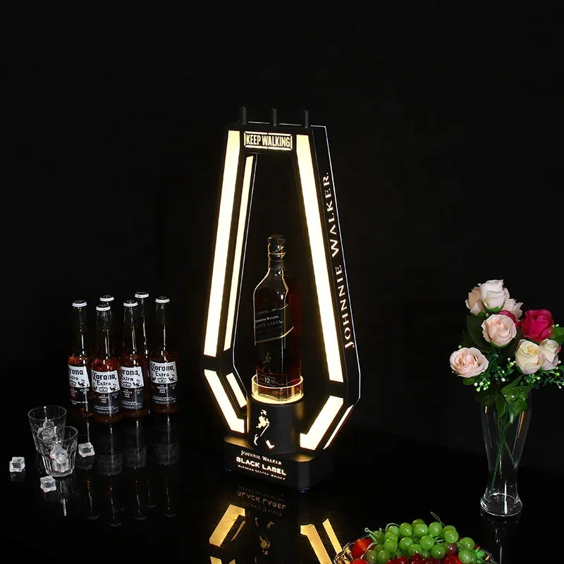 Présentoir Bouteille Whisky LED Métal