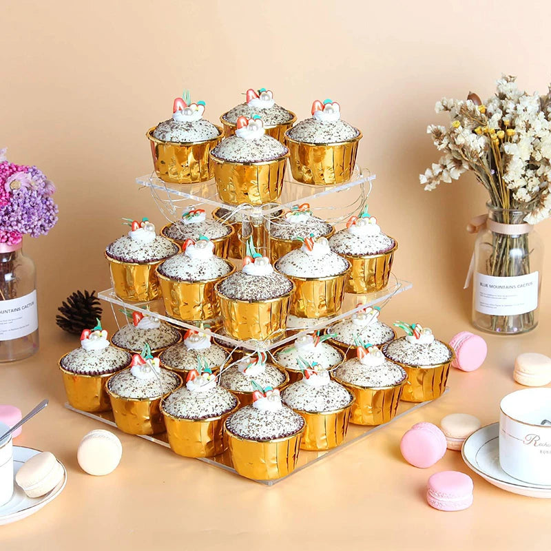 Présentoir Cupcakes Acrylique LED Mariage