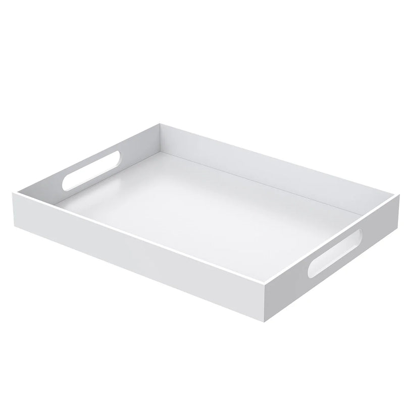 1/2Pcs Bandeja para servir alimentos con asa rectangular antideslizante de plástico, apta para lavavajillas, bandejas para el regazo para cocina en el hogar