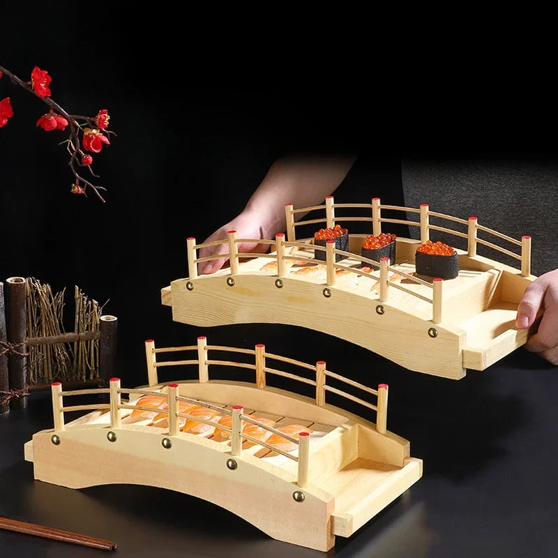 Plateau à Sushi en Bois et Bambou