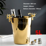 Seau à Glace Inox Martelé Champagne