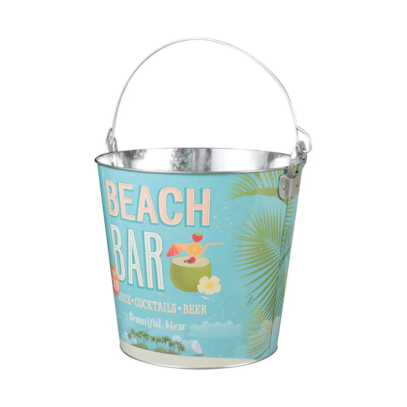 Tina enfriadora de bebidas, cubeta para hielo, cubeta redonda para vino, recipiente enfriador de bebidas para botellas de cerveza, botellas de champán, fiestas, hogar, pub