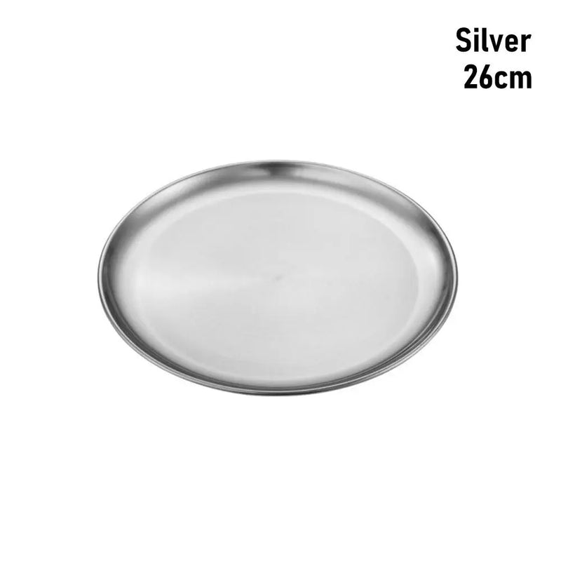 Assiette Inox Présentation Buffet Traiteur