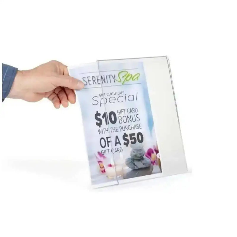 Porte-Menu Acrylique Incliné Transparent Lot de 5